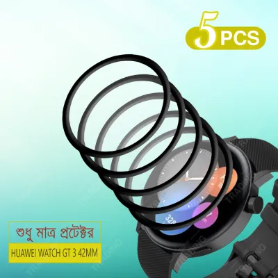 Huawei Watch GT3 42mm Screen Protector PMMA Full Coverage HD Clear Ultra Thin Scratch Resistant Fingerprint Resistant